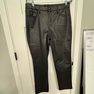 White House Black Market Coated High Rise Straight Leg Jean